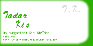 todor kis business card